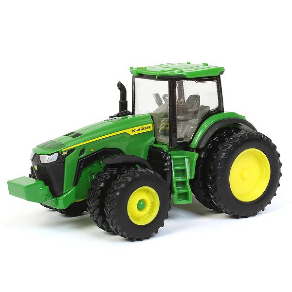 Miniatura Trator Agrícola John Deere 8R 410 ERTL 1/64 Diecast e Rodado Duplo