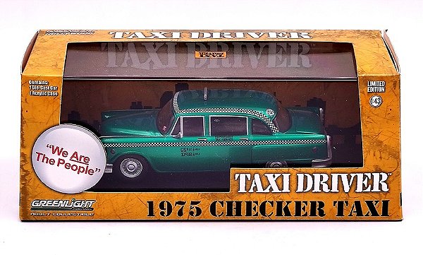 Miniatura Greenlight Checker Táxi TAXI 1975 Verde 1/43