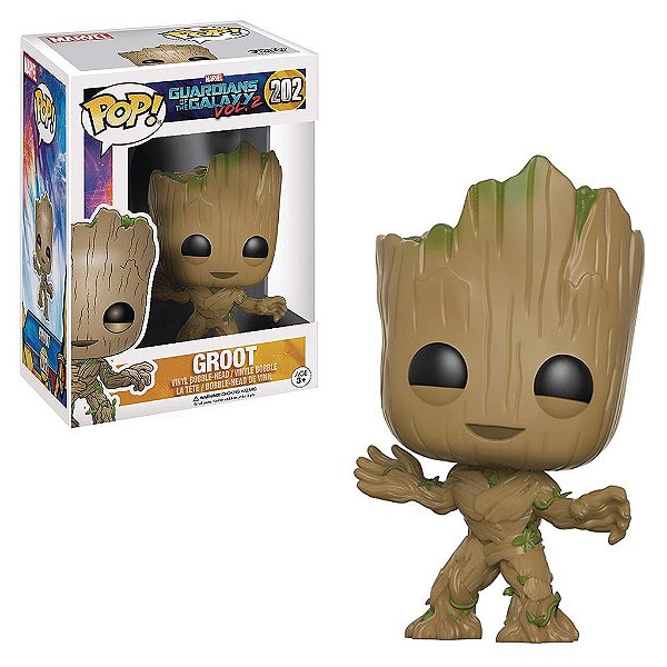 Funko Pop Guardians Galaxy 2 Groot #202 Pop! TV Vinyl 9,5 cm Colecionável