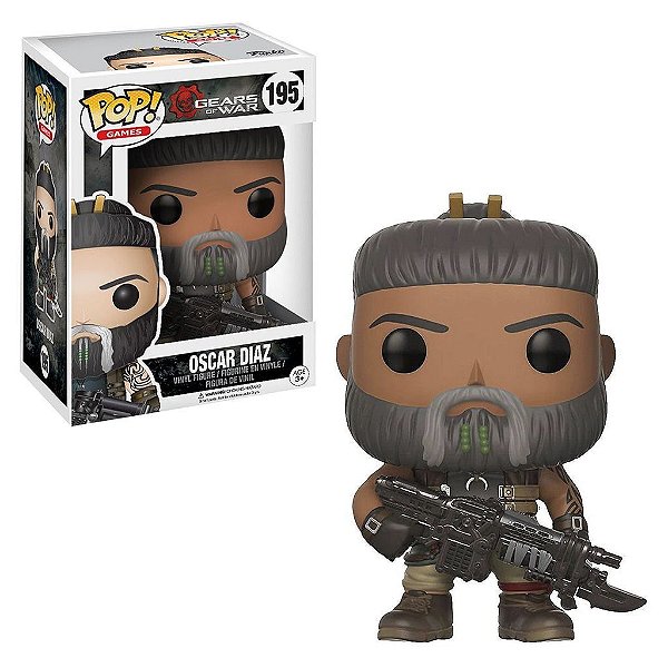 Funko Pop Gears of War Oscar Diaz #195 Pop! Games Vinyl 9,5 cm Colecionável