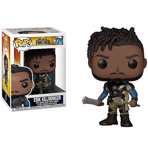 Funko Pop Black Phanter Erik Killmonger #278 Pop! Tv Vinyl 9,5 Cm Colecionável Vinil 9,5 cm Ofici...