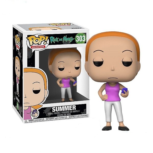 Funko Pop Rick and Morty Morty Summer #303 Pop! Animation Vinyl 9,5 cm Colecionável