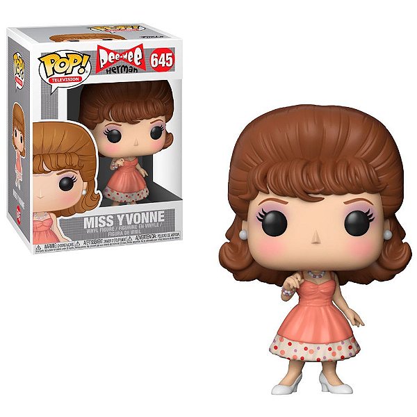 Funko Pop Pee-Wee Playhouse Miss Yvonne #645 Pop! TV Vinyl 9,5 cm Colecionável