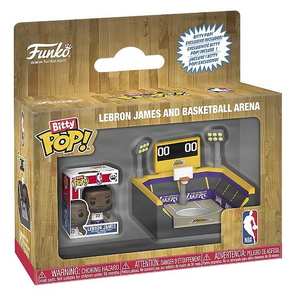 Funko Bitty Pop Nba Town Lebron James And Basketball Arena 2,5Cm Miniatura Oficial Funko Drive Co...
