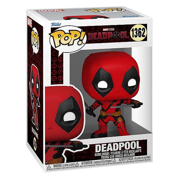 Funko Pop Marvel Deadpool 3 Deadpool #1362 Vinil 9,5 cm Oficial Funko