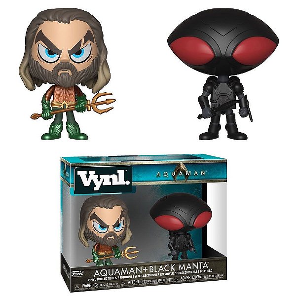 Funko Vynl Aquaman Aquaman + Black Manta 2Pack 2-Pack Edição Vinyl Oficial Funko 2-Pack Edição Vi...