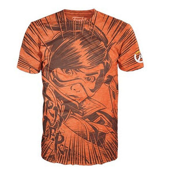 Camiseta Funko Tees Overwatch Tracer Jumbo Lg Tamanho LG Algodão Oficial Funko