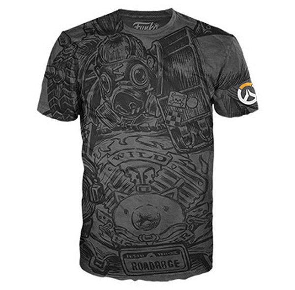 Camiseta Funko Tees Overwatch Roadhog Jumbo Sm Tamanho SM Algodão Oficial Funko
