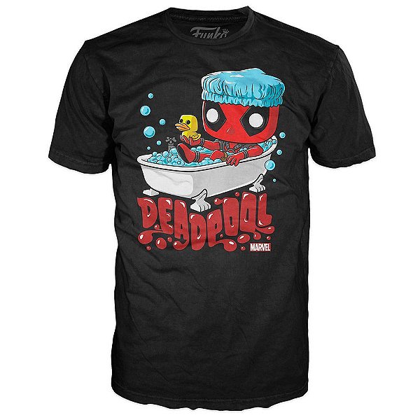 Camiseta Funko Tees Marvel Deadpool Bubble Bath Xs Tamanho XS Algodão Oficial Funko