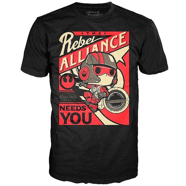 Camiseta Funko Tees Star Wars 7 Poe Dameron Xl Tamanho XL Algodão Oficial Funko