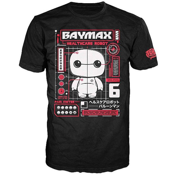 Camiseta Funko Tees Big Hero 6 Baymax Tech Xl Tamanho XL Algodão Oficial Funko