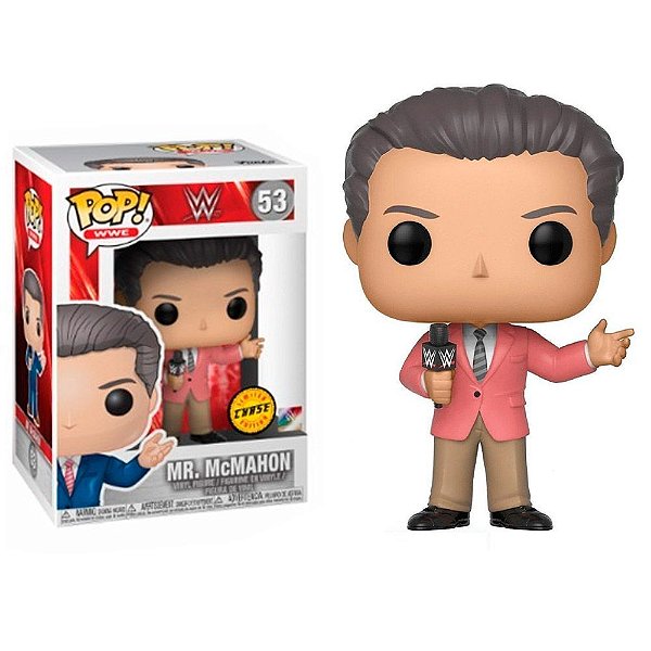 Funko Pop Chase Wwe Mc Mahon #53 Variante Rara 1 Em 6 Vinil 9,5Cm Vinil 9,5 cm Oficial Funko