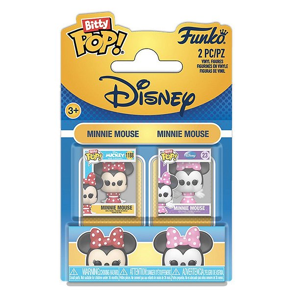Funko Bitty Pop 2Pack Disney Minnie Mouse & Minnie Mouse 2,5Cm Miniatura Oficial Funko Drive Coll...