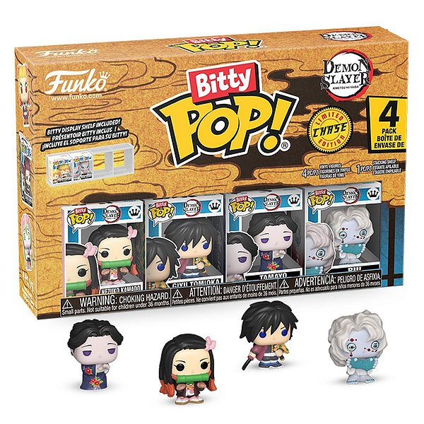 Funko Bitty Pop Demon Slayer Nezuko 4Pack 2,5Cm Miniatura Oficial Funko 2,5cm Miniatura Oficial F...