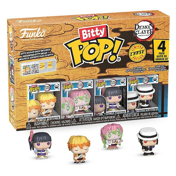 Funko Bitty Pop Demon Slayer Zenitsu 4Pack 2,5Cm Miniatura Oficial Funko 2,5cm Miniatura Oficial ...
