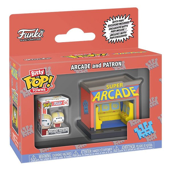 Funko Bitty Pop Towns City Arcade And Patron 2,5Cm Miniatura Oficial Funko 2,5cm Miniatura Oficia...