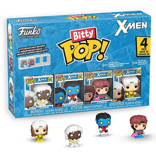 Funko Bitty Pop Marvel X-Men Gambit 4Pack 2,5Cm Miniatura Oficial Funko 2,5cm Miniatura Oficial F...
