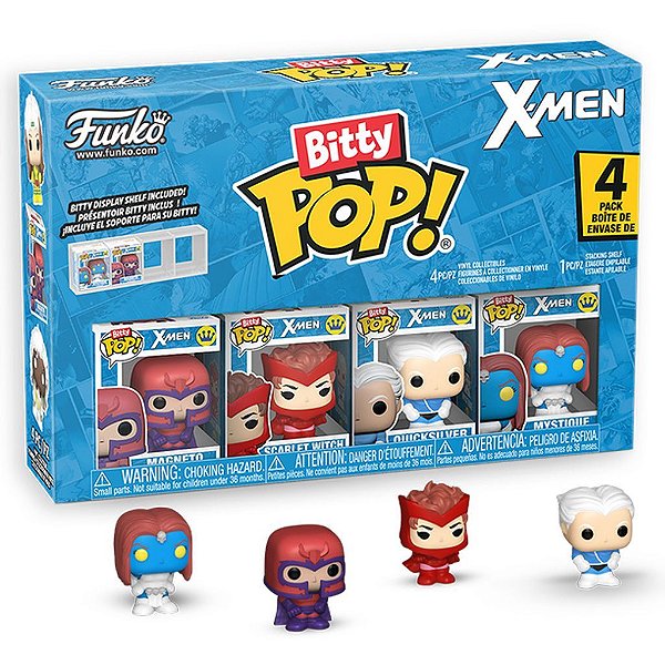 Funko Bitty Pop Marvel X-Men Magneto 4Pack 2,5Cm Miniatura Oficial Funko 2,5cm Miniatura Oficial ...