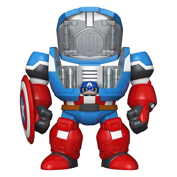 Funko Bitty Pop Marvel Bots Captain Amererica Mech 2,5Cm Miniatura Oficial Funko 2,5cm Miniatura ...
