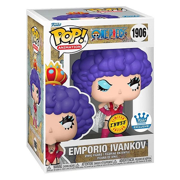 Funko Pop Chase One Piece 12 Emporio Ivankov #1906 Variante Rara 1 em 6 Vinil 9,5cm