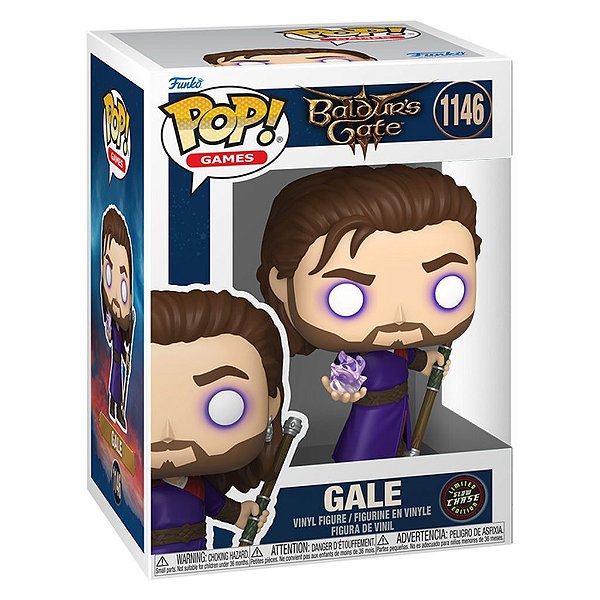 Funko Pop Chase Baldurs Gate S2 Gale #1146 Variante Rara 1 em 6 Vinil 9,5cm