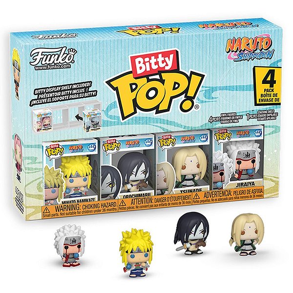 Funko Bitty Pop Naruto Shippuden Team 2 Minato 4Pack 2,5Cm Miniatura Oficial Funko 2,5cm Miniatur...