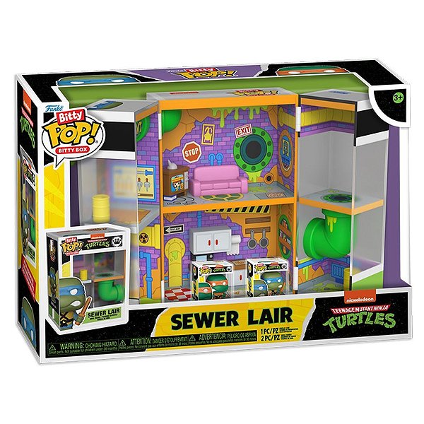 Funko Bitty Pop Boxes Turtles Sewer Lair 2,5Cm Miniatura Oficial Funko 2,5cm Miniatura Oficial Funko