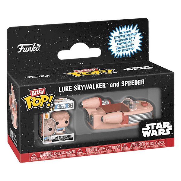 Funko Bitty Pop Star Wars Rides Luke Skywalker Speeder 2,5Cm Miniatura Oficial Funko 2,5cm Miniat...