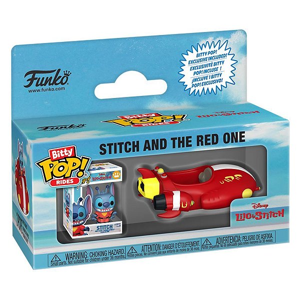Funko Bitty Pop Disney Stitch Rides Stitch And The Red One 2,5Cm Miniatura Oficial Funko 2,5cm Mi...