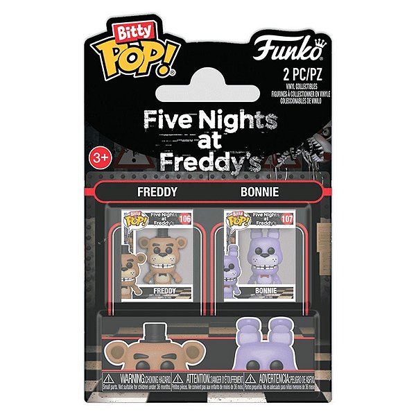 Funko Bitty Pop 2Pack Five Nights Freddys Freddy & Bonnie 2,5Cm Miniatura Oficial Funko 2,5cm Min...