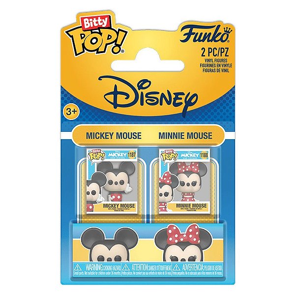 Funko Bitty Pop 2Pack Disney Mickey & Minnie 2,5Cm Miniatura Oficial Funko 2,5cm Miniatura Oficia...
