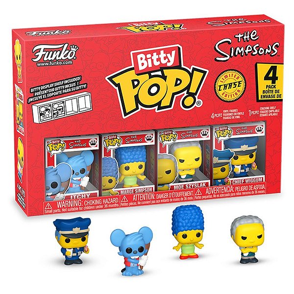 Funko Bitty Pop The Simpsons Itchy 4Pack 2,5Cm Miniatura Oficial Funko 2,5cm Miniatura Oficial Funko