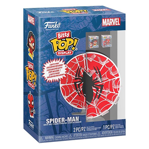Funko Bitty Pop Marvel Spider-Man Display Spider-Man 2,5cm Miniatura Oficial Funko