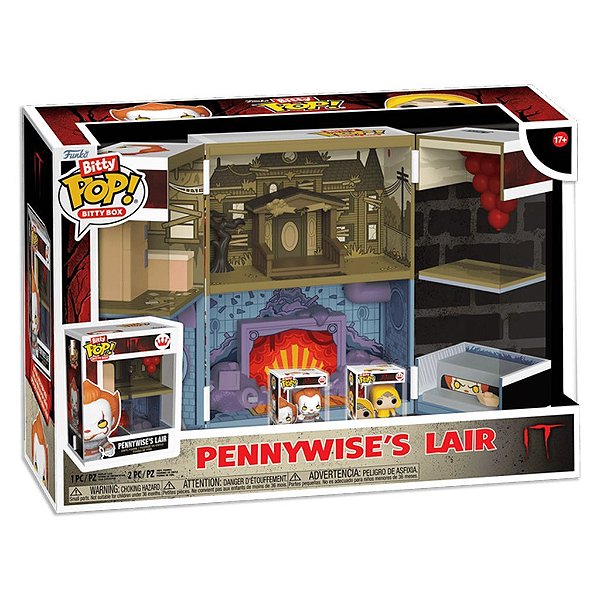 Funko Bitty Pop Boxes It Pennywise,S Lair 2,5Cm Miniatura Oficial Funko 2,5cm Miniatura Oficial F...