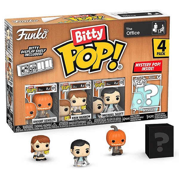 Funko Bitty Pop The Office Dwight W/Pumpkinhead 4Pack 2,5Cm Miniatura Oficial Funko 2,5cm Miniatu...