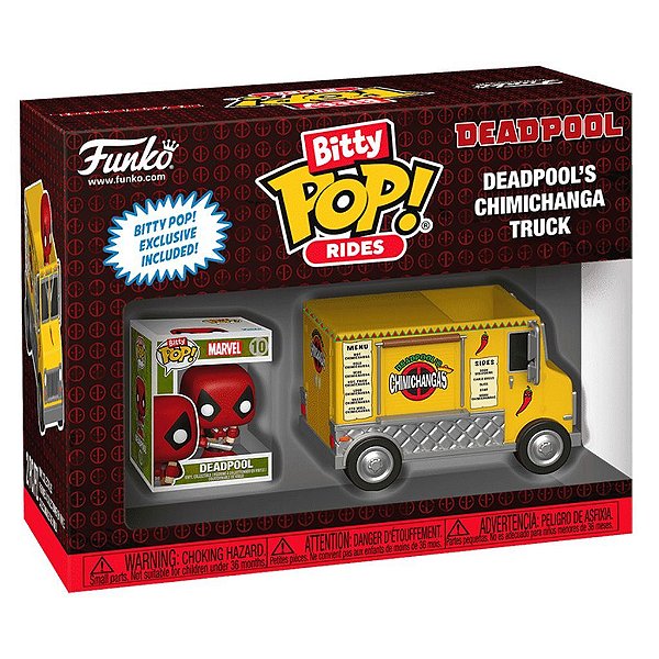 Funko Bitty Pop Marvel Deadpool Rides Chimichanga Truck 2,5Cm Miniatura Oficial Funko 2,5cm Minia...