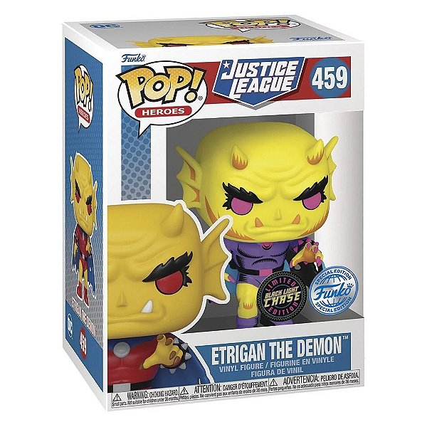Funko Pop Chase Justice League 2 Etrigan The Demon #459 Variante Rara 1 Em 6 Vinil 9,5Cm Vinil 9,...