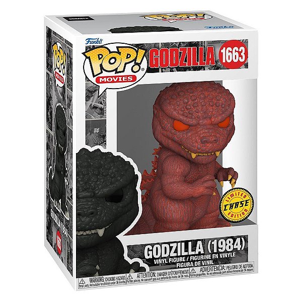 Funko Pop Chase Godzilla 70Th Godzilla 1984 #1663 Variante Rara 1 Em 6 Vinil 9,5Cm Vinil 9,5 cm O...
