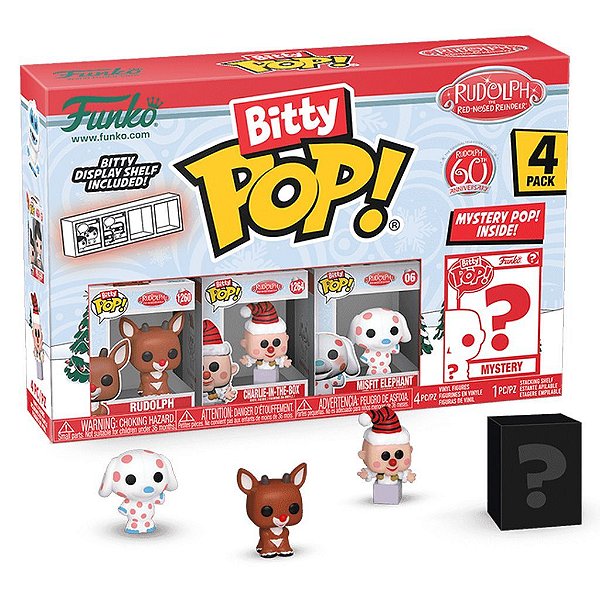 Funko Bitty Pop Rudolph Rudolph 4Pack 2,5Cm Miniatura Oficial Funko 2,5cm Miniatura Oficial Funko
