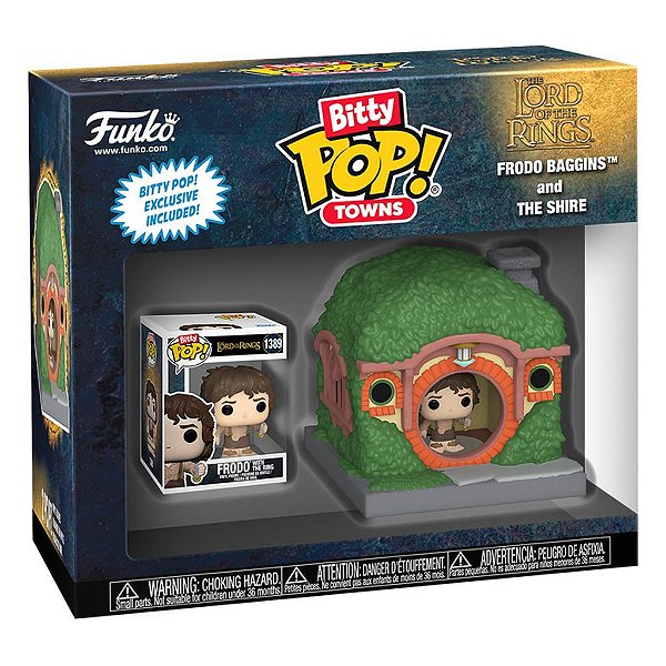 Funko Bitty Pop Lord Of The Rings Towns Frodo And The Shire 2,5Cm Miniatura Oficial Funko 2,5cm M...
