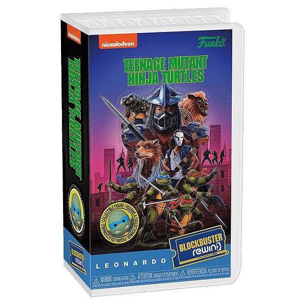 Funko Pop Funko Rewind Tmnt The Movie Leonardo #70990 Vinil 9,5 cm Oficial Funko