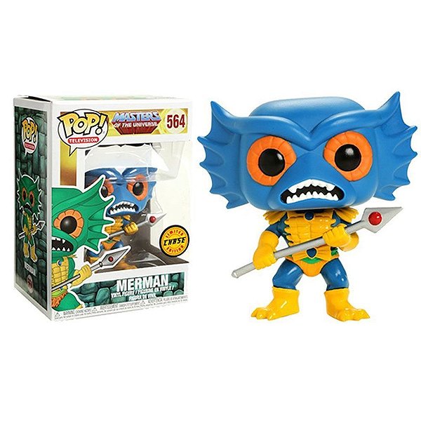 Funko Pop Chase Master Universe Merman #564 Variante Rara 1 Em 6 Vinil 9,5Cm Vinil 9,5 cm Oficial...