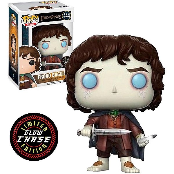 Funko Pop Chase Lord Of The Rings Frodo #444 Variante Rara 1 Em 6 Vinil 9,5Cm Vinil 9,5 cm Oficia...