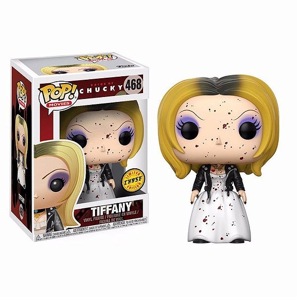Funko Pop Chase Chucky Tiffany #468 Variante Rara 1 Em 6 Vinil 9,5Cm Vinil 9,5 cm Oficial Funko