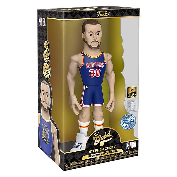 Funko Pop Chase Gold 12 Nba Warrios Stephen Curry #64540 Variante Rara 1 Em 6 Vinil 9,5Cm Vinil 9...