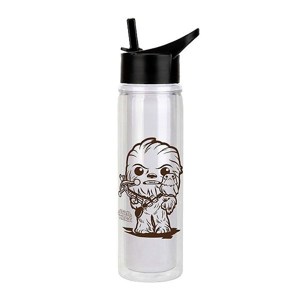 Funko Pop Funko Acrylic Water Bottle Star Wars Chewbacca Vinil 9,5 cm Oficial Funko
