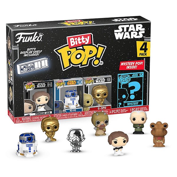 Funko Bitty Pop Star Wars Leia 4Pack 2,5cm Miniatura Oficial Funko