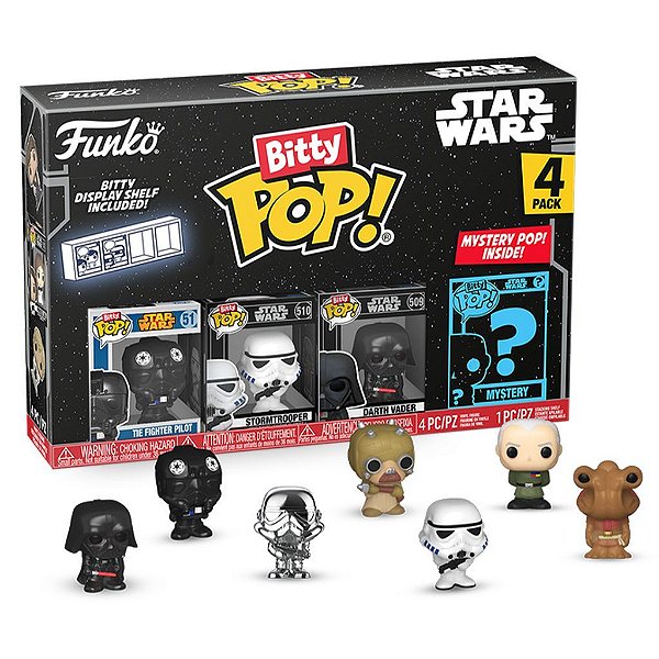Funko Bitty Pop Star Wars Darth Vader 4Pack 2,5cm Miniatura Oficial Funko