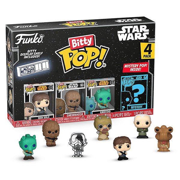 Funko Bitty Pop Star Wars Han Solo 4Pack 2,5Cm Miniatura Oficial Funko 2,5cm Miniatura Oficial Funko