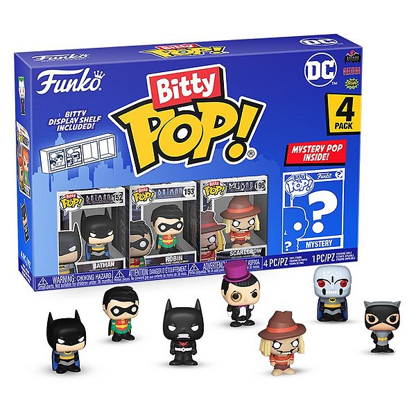 Funko Bitty Pop Dc Batman 4Pack 2,5cm Miniatura Oficial Funko